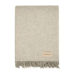 Natural Wool Blanket Throw Milan -Menique 2MILAN BEIGE 3