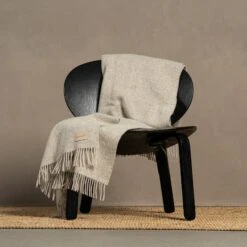 Natural Wool Blanket Throw Milan Natural 14 Natural Wool Blanket Throw Milan Natural -Menique 2MILAN BEIGE 5 1