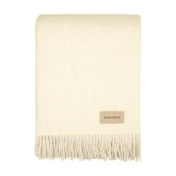 Natural Wool Blanket Throw Milan -Menique 3 MILAN NATURAL 5