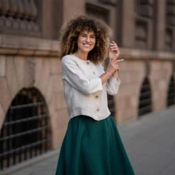 European Linen Jacket Alice -Menique Alice Linen Jacket Natural 6 1