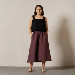 Menique -Menique Amiri Black Maxi Sophia Shadow Purple 1