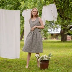 Linen Crop Top & Skirt 2-Piece -Menique Ana Gigham Sophia Gingham Set Menique 1 80ec30c0 2678 4358 8476 bb7f13c5bac3
