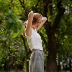 Linen Vest Ava -Menique Ava Pure White Lana Gingham Menique 2 471cbc38 ad89 4739 98ae 1dee6d88e61c 2