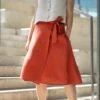 Midi Linen Wrap Skirt Beverly