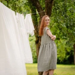 Green Gingham Dress Cecilia -Menique Cecilia Dress Gingham Menique 12