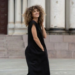 Smock Dress Cecilia Pure Black -Menique Cecilia Pure Black 3