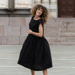 Smock Dress Cecilia Pure Black -Menique Cecilia Pure Black 9