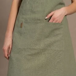 Linen & Cotton Adjustable Apron -Menique DSC06444