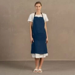 Linen & Cotton Adjustable Apron -Menique DSC06453