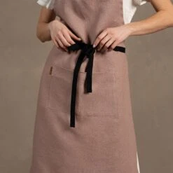 Linen & Cotton Adjustable Apron -Menique DSC06557