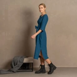 Casual Linen Wrap Dress Miley -Menique DSC09496 36a2dc7b cf02 468c a9ab d7b739155b4e 1