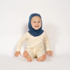 160 Merino Wool Balaclava For Kids -Menique DSC09773 denim