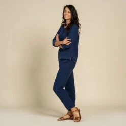 Linen Pants Dakota Storm Blue -Menique Dakota Pants Storm Blue 6