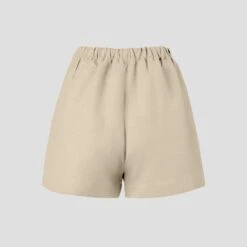 Linen Pull-On Shorts -Menique Demi Less Natural 2