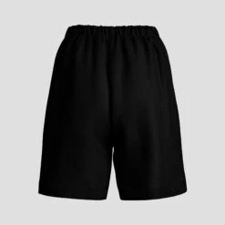 Linen Bermuda Shorts Demi 23 Linen Bermuda Shorts Demi -Menique Demi More Pure Black 2