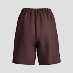 Linen Bermuda Shorts Demi 21 Linen Bermuda Shorts Demi -Menique Demi More Shadow Purple 2