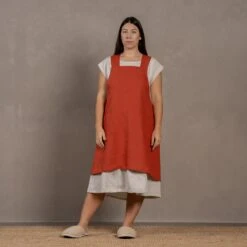 Cross-Back Japanese Apron -Menique EZ 04714