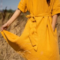 Oversize Dress Olivia Spicy Yellow -Menique EZ 08986