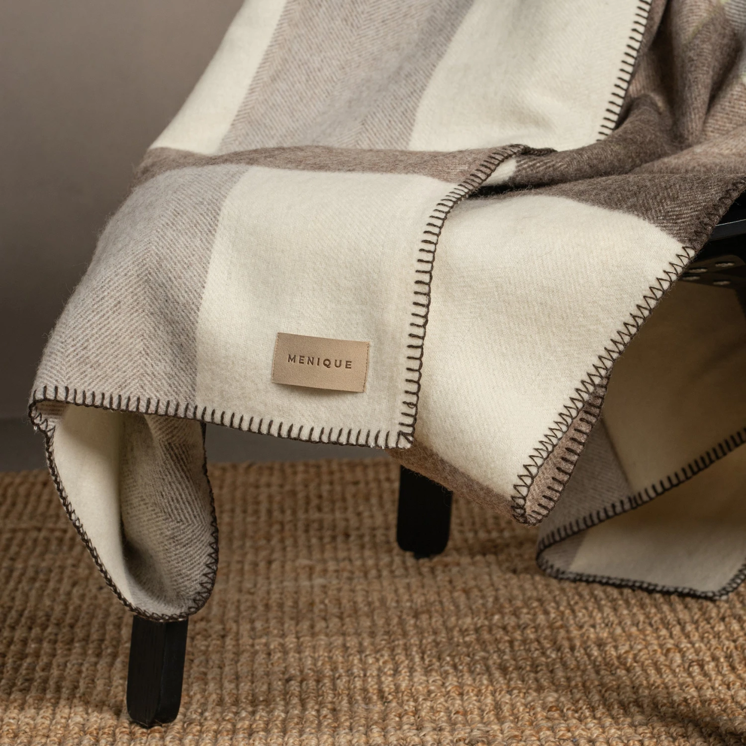 Virgin Wool Check Plaid Blanket Chicago 2 Virgin Wool Check Plaid Blanket Chicago - Image 2