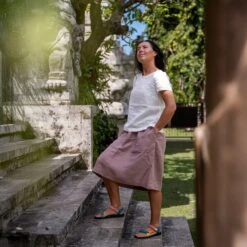 Midi Skirt Sophia Faded Rose -Menique Emma White Sophia Faded Rose 4