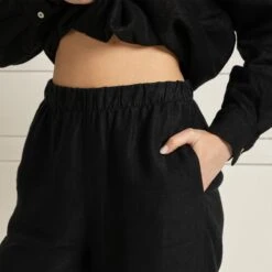 Wide Leg Pants Havana -Menique HAVANA PureBlack 3