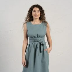 Sleeveless Obi Wrap Dress Hailey -Menique Hailey Mint Green 1