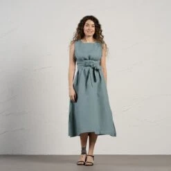 Sleeveless Obi Wrap Dress Hailey -Menique Hailey Mint Green 3