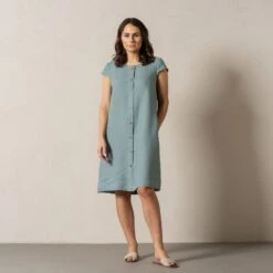 Casual Button Fron Dress Harper -Menique Harper Mint Green 1 1