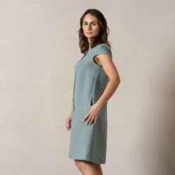 Button Down Dress Harper -Menique Harper Mint Green 2