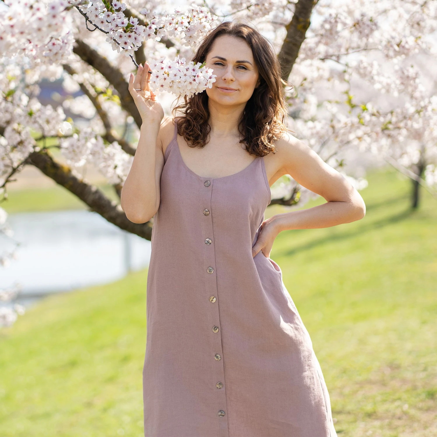 Linen Strap Dress Hope 11 Linen Strap Dress Hope - Image 11