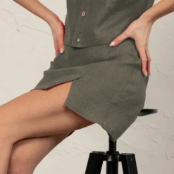 Mini Skirt Jackie -Menique Jackie Stone Green 1