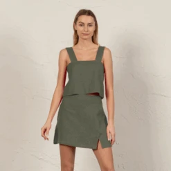 Mini Skirt Jackie -Menique Jackie Stone Green 2