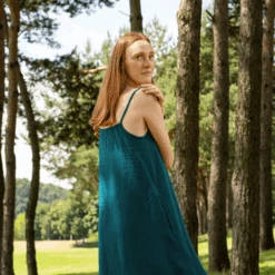 Linen Maxi Dress Jasmine -Menique Jasmine Cobalt Blue