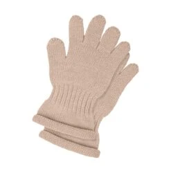 Kids' Knit Merino Gloves -Menique KNIT kids finger gloves beige
