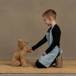 Kids' Merino Bootie Slippers -Menique Kids Apron Cloudy Blue menique 1