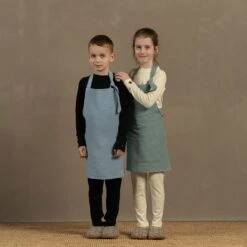 Kids' Merino Bootie Slippers -Menique Kids Aprons Clopudy Blue Mint Green menique 1
