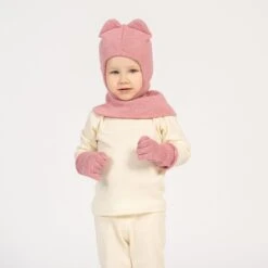 Kids' Knit Merino Gloves -Menique Kids Ear Balaclava Gloves Merino 3