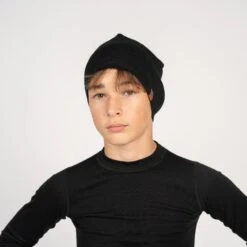 Kids' Merino Beanie -Menique Kids Merino Beanie 160 Black 1 ef92784a 7ea2 4ee6 9990 10121cecd004