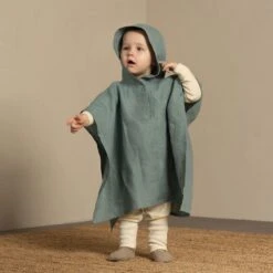 Baby Poncho With Hoodie 11 Baby Poncho With Hoodie -Menique Kids Poncho Mint Green menique 5