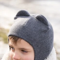Kids' Knit Balaclava & Gloves Merino & Cashmere 2-Piece -Menique Kids knit balaclava dark gray 3 f91ab7f1 4704 4601 ab79 391b10279b3e