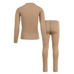 Kids' 160 Long Sleeve & Bottom 2-Piece Beige -Menique Kids 160 sets Beige 2
