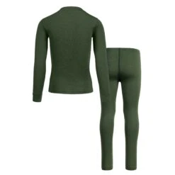 Kids' 160 Long Sleeve & Bottom 2-Piece Dark Green -Menique Kids 160 sets Dark Green 2