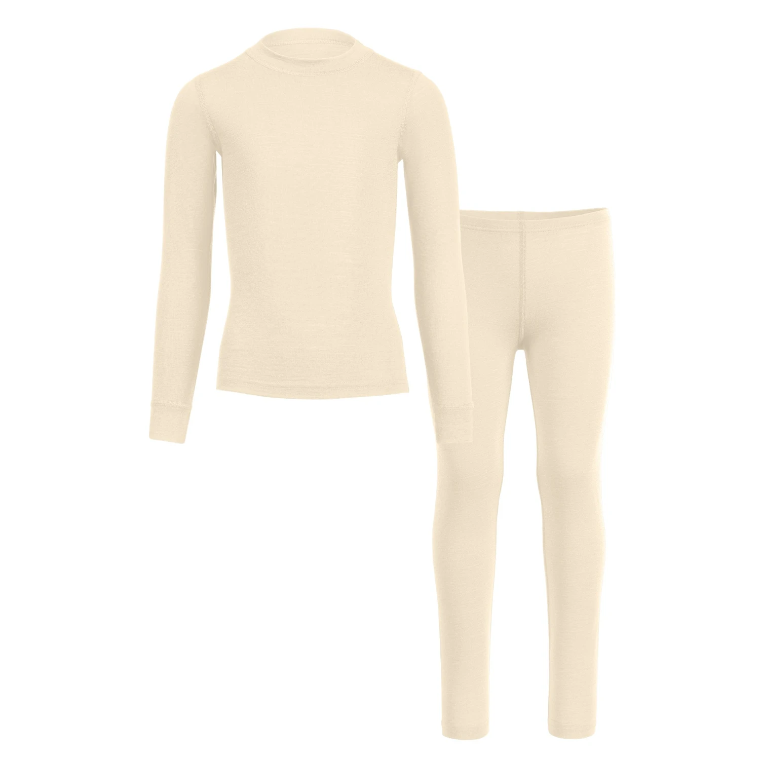 Kids' 160 Long Sleeve & Bottom 2-Piece Natural 3 Kids' 160 Long Sleeve & Bottom 2-Piece Natural - Image 3