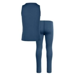 Kids' Merino Tank Top & Bottom 2-Piece Denim -Menique Kids 160 sleevess sets Denim2