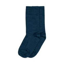 Kids' Merino Rib Crew Socks -Menique Kids 85 Merino Rib Thin Socks Blue 2