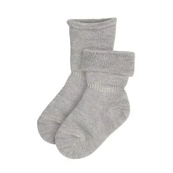 Kids' Merino Sherpa Socks -Menique Kids 85 Merino Sherpa Lined Socks Light Gray 3