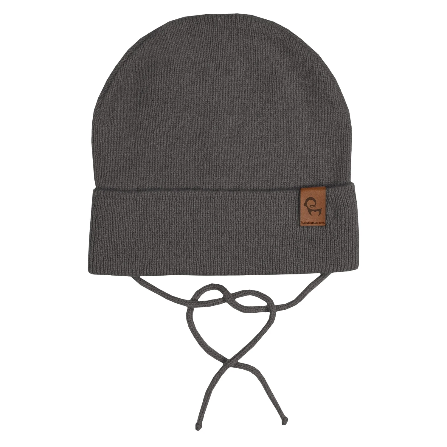 Baby Knit Beanie With Strings Cashmere Blend 2 Baby Knit Beanie With Strings Cashmere Blend - Image 2