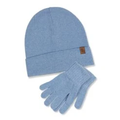 Kids' Knit Beanie & Gloves 2-Piece 9 Kids' Knit Beanie & Gloves 2-Piece -Menique Kids Beanie Knitted Merino Cashmere gloves MIX light blue clean