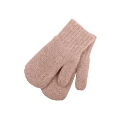 Kids' Knit Double Mittens Cashmere Blend -Menique Kids Double Mittens Knitted Merino Cashmere Dusty pink