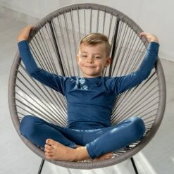 Kids' 160 Merino Pants Denim -Menique Kids 160 Merino Pants Denim